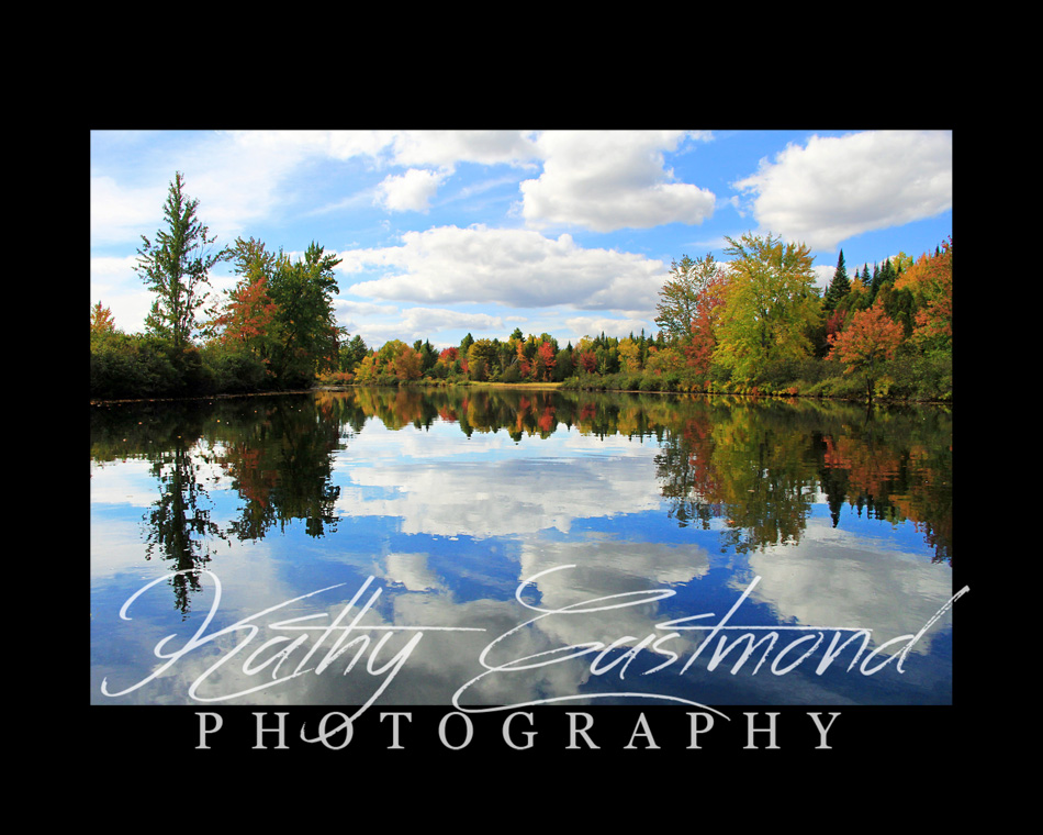 "Raquette Lake" 5x7 print mounted on a black 8x10 acid-free matte for $25 with free shipping within the U.S.  (Kathy Eastmond's signature will replace the copyright  logo )
